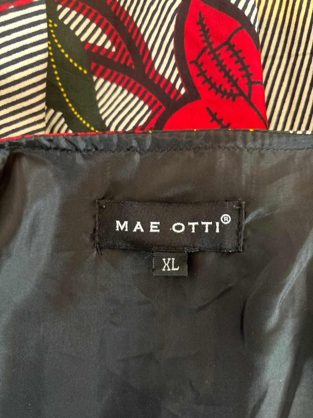 Mae Otti “Keita” African Floral Zip-Front Fit & Flare Dress - XL - Picture 8 of 10